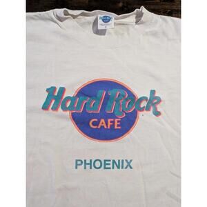Phoenix Arizona Hard Rock Cafe Tee Xl Usa Made Neon Y2K White Size Xl
